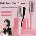 Automatic split-end remover trimming damaged hair ends