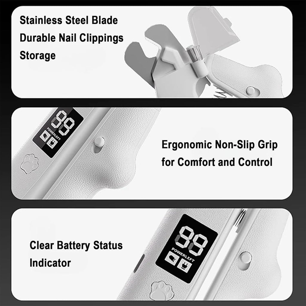 LED pet nail grinder digital display close up